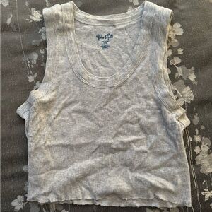 Brandy Melville John Galt Gray Ribbed Tank One Size